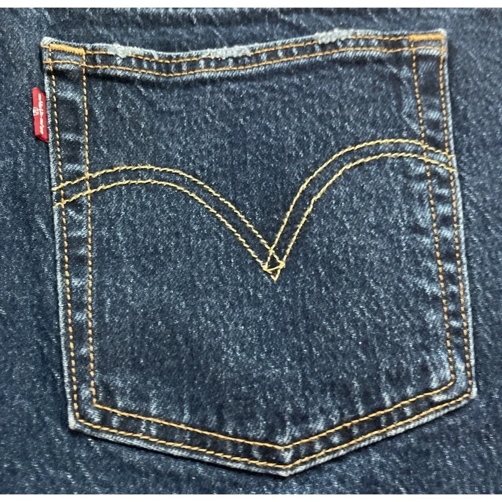 Levi's 501 Shorts Women's Size 20W Button Fly High Rise Jive Dark Wash